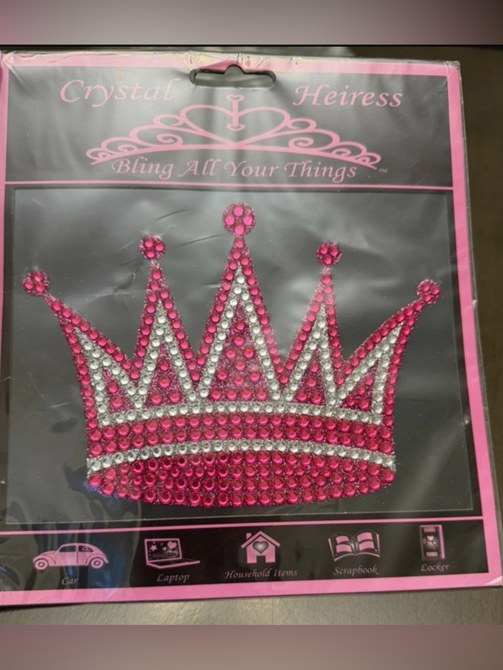 Crystal Heiress Bling Crown RhinesCrystal Heiress Bling Crown Rhinestone Sticker